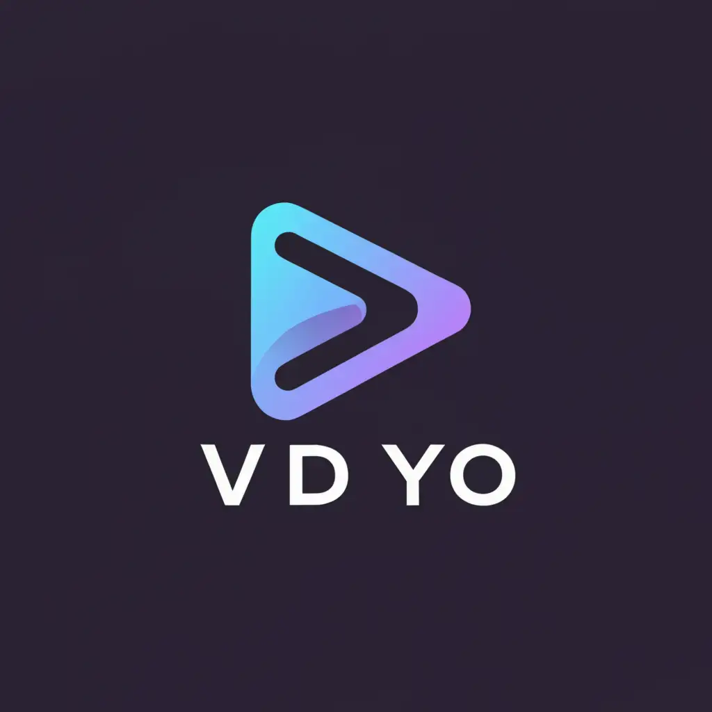 a logo design,with the text "VDYO", main symbol:Playbutton,Moderate,be used in Entertainment industry,clear background