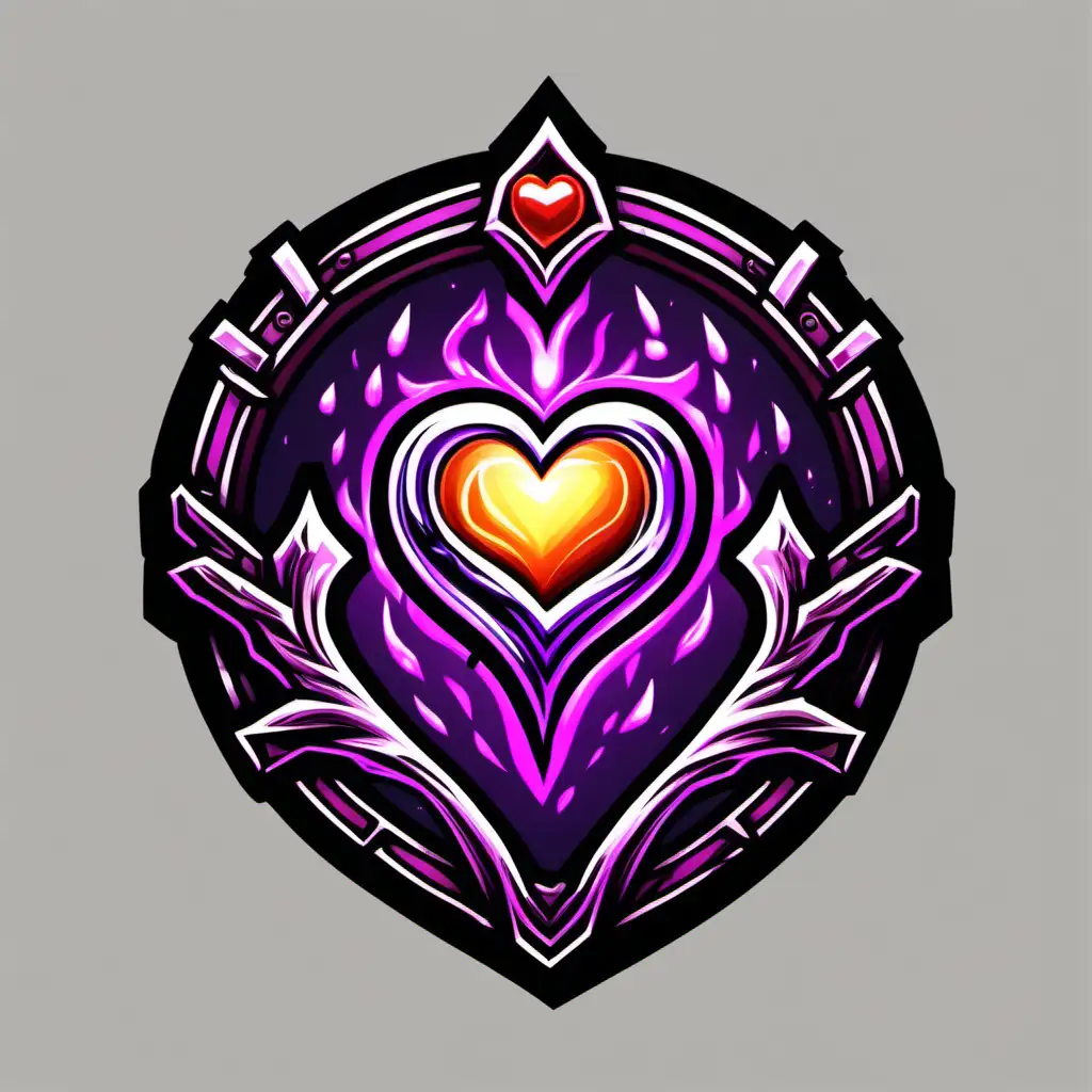 fancy fantasy spell health regeneration icon; colorfull 2d darkest dungeon style;  transparent background, --no background elements; --no text;  --no shadow; white background; heart in center