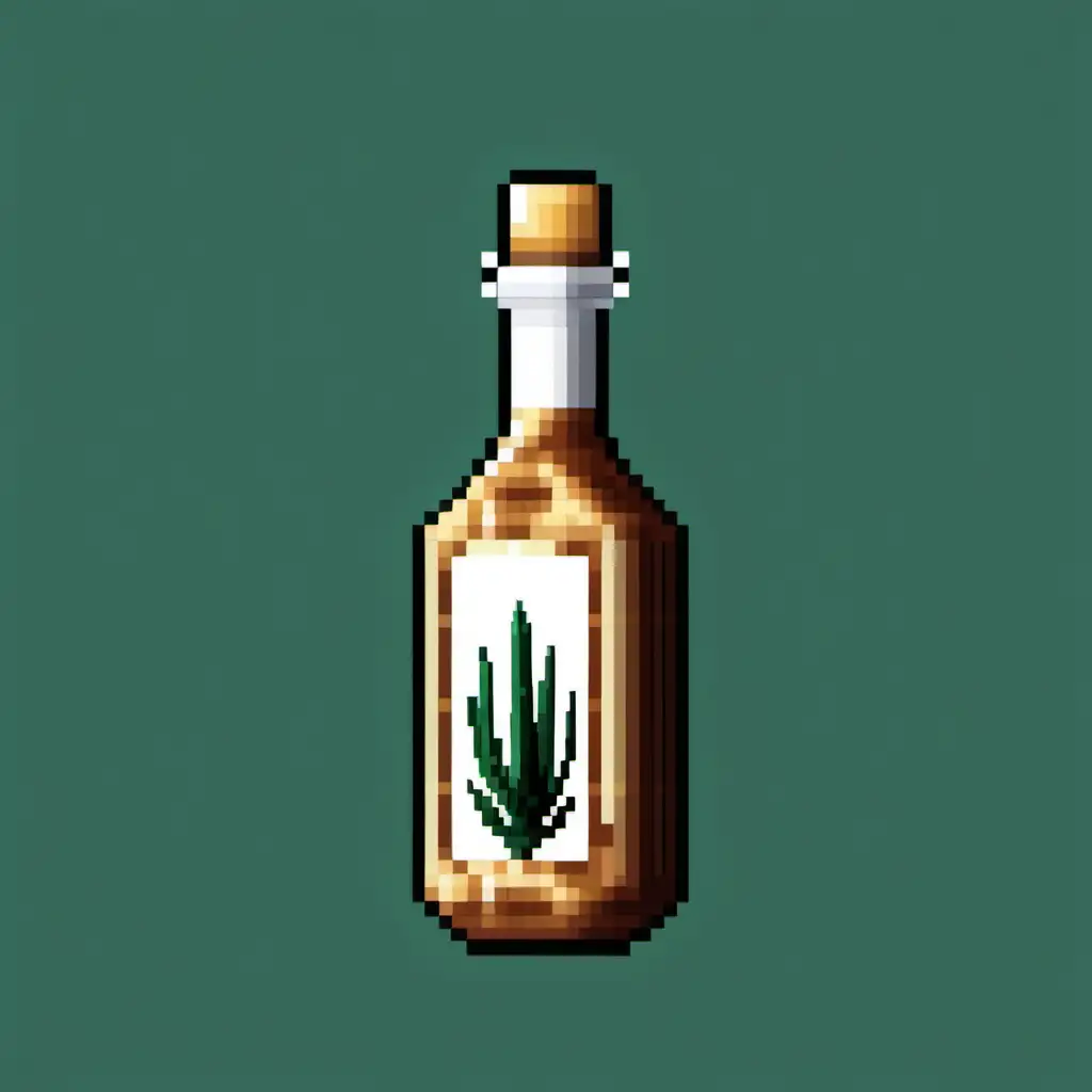 Pixel Art Agave Syrup Bottle