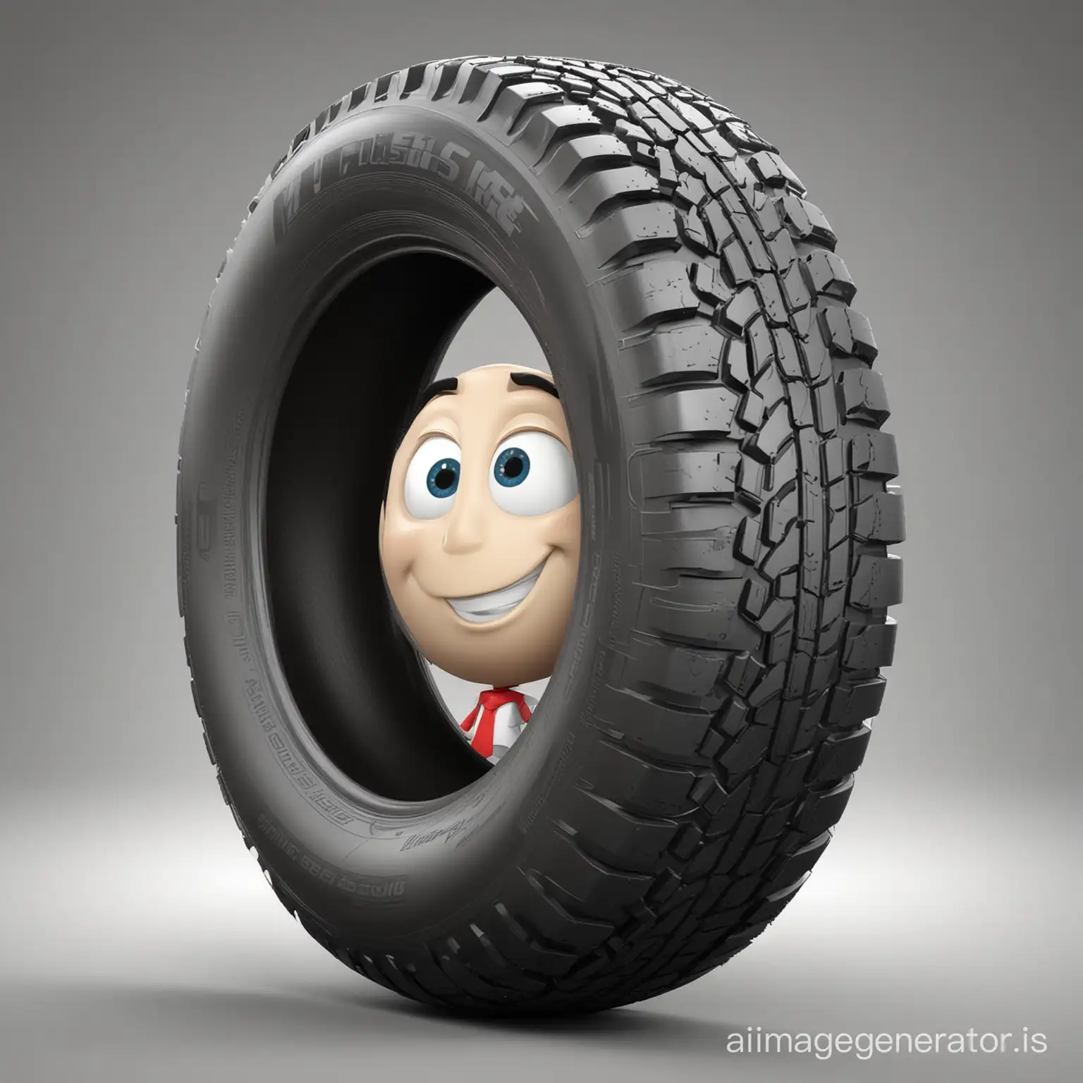 Bridgestone  tire as a cartoon character