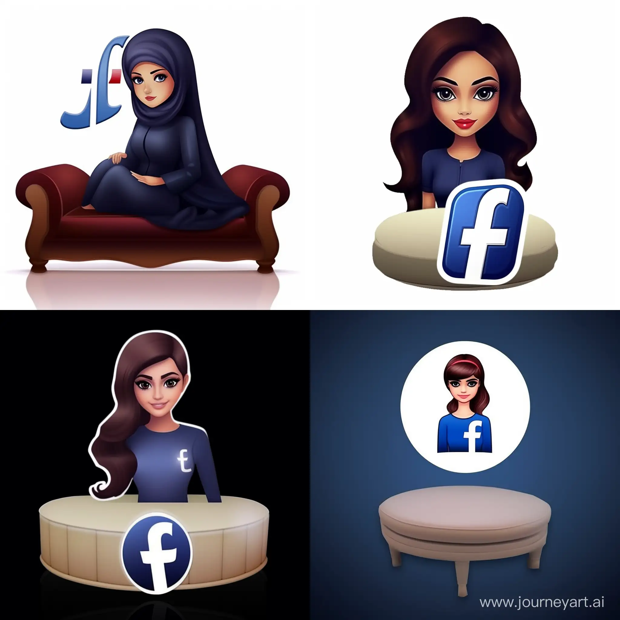 Muslim-Girl-in-InstagramThemed-Setting-Asna-Faisal-on-Logo-Chair