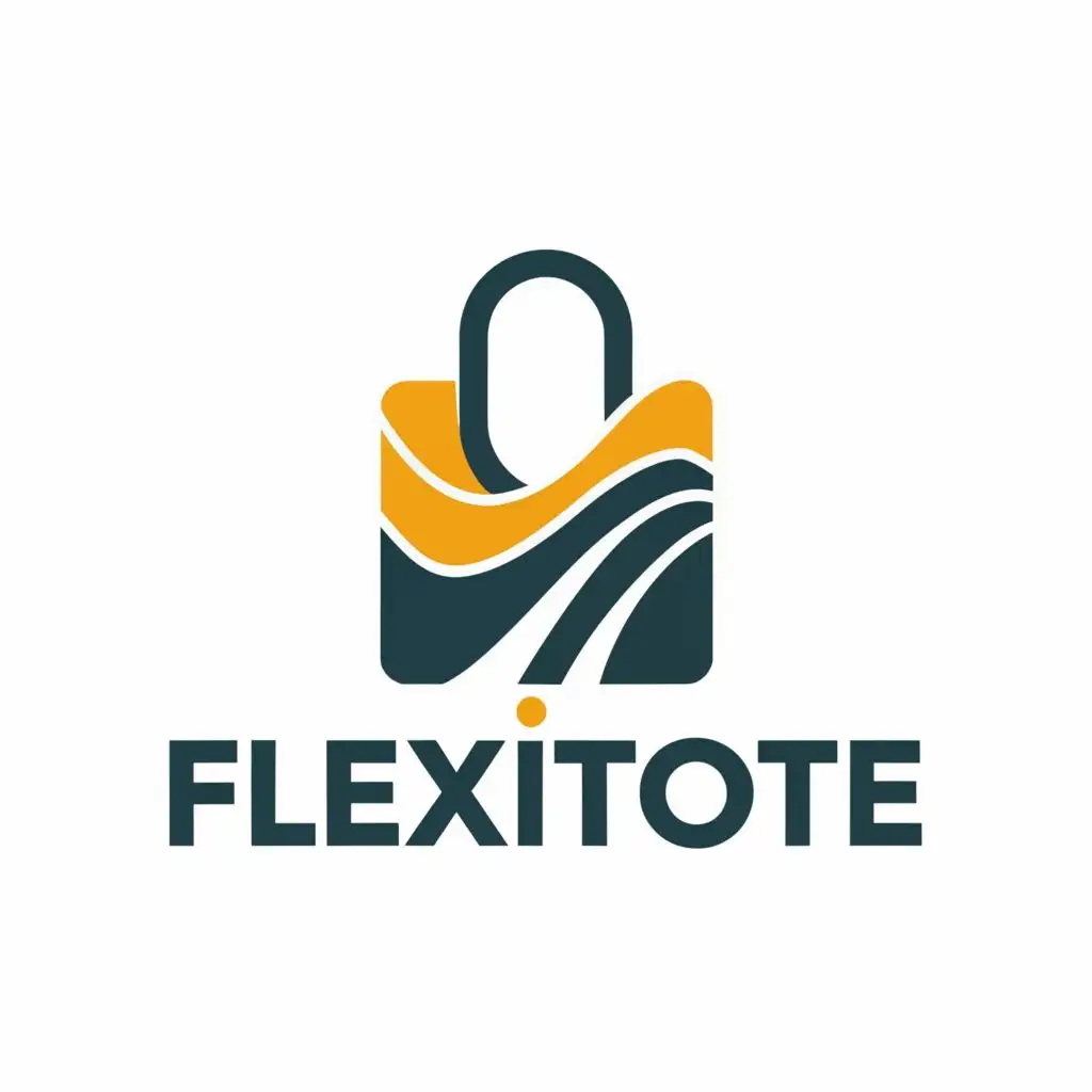 a logo design,with the text "FlexiTote", main symbol:Tote bag,Moderate,clear background
