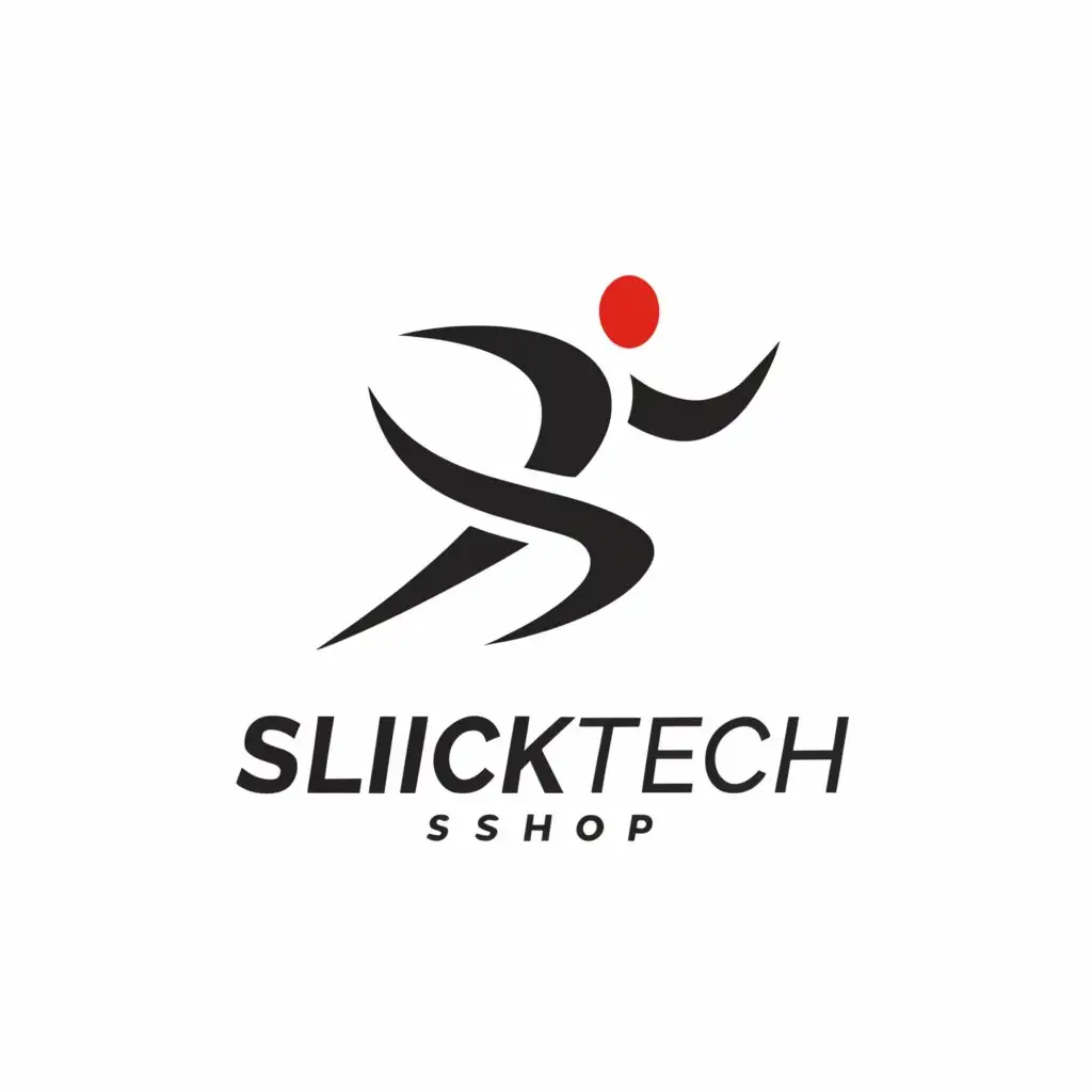 a logo design,with the text "SlickTech Shop", main symbol:Fitness,Moderate,be used in Sports Fitness industry,clear background