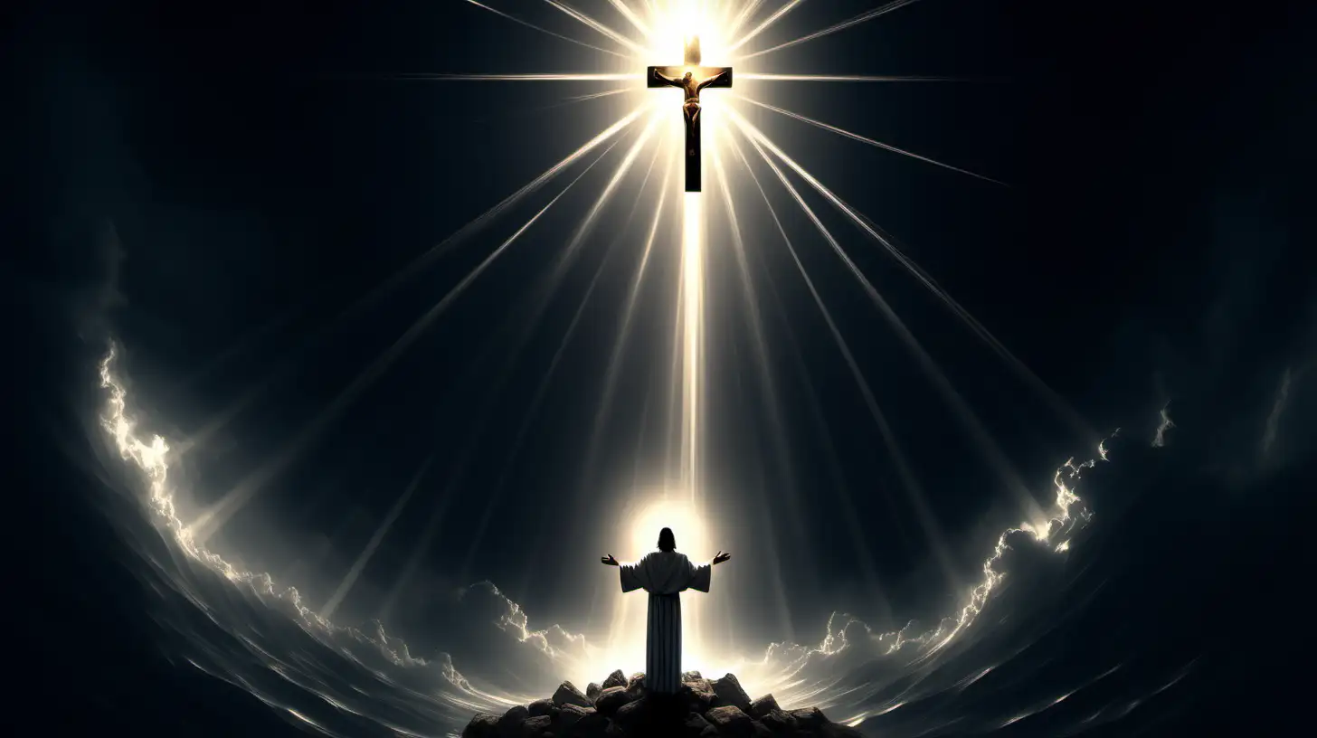 Divine Savior Detailed Digital Art with Dramatic Lighting