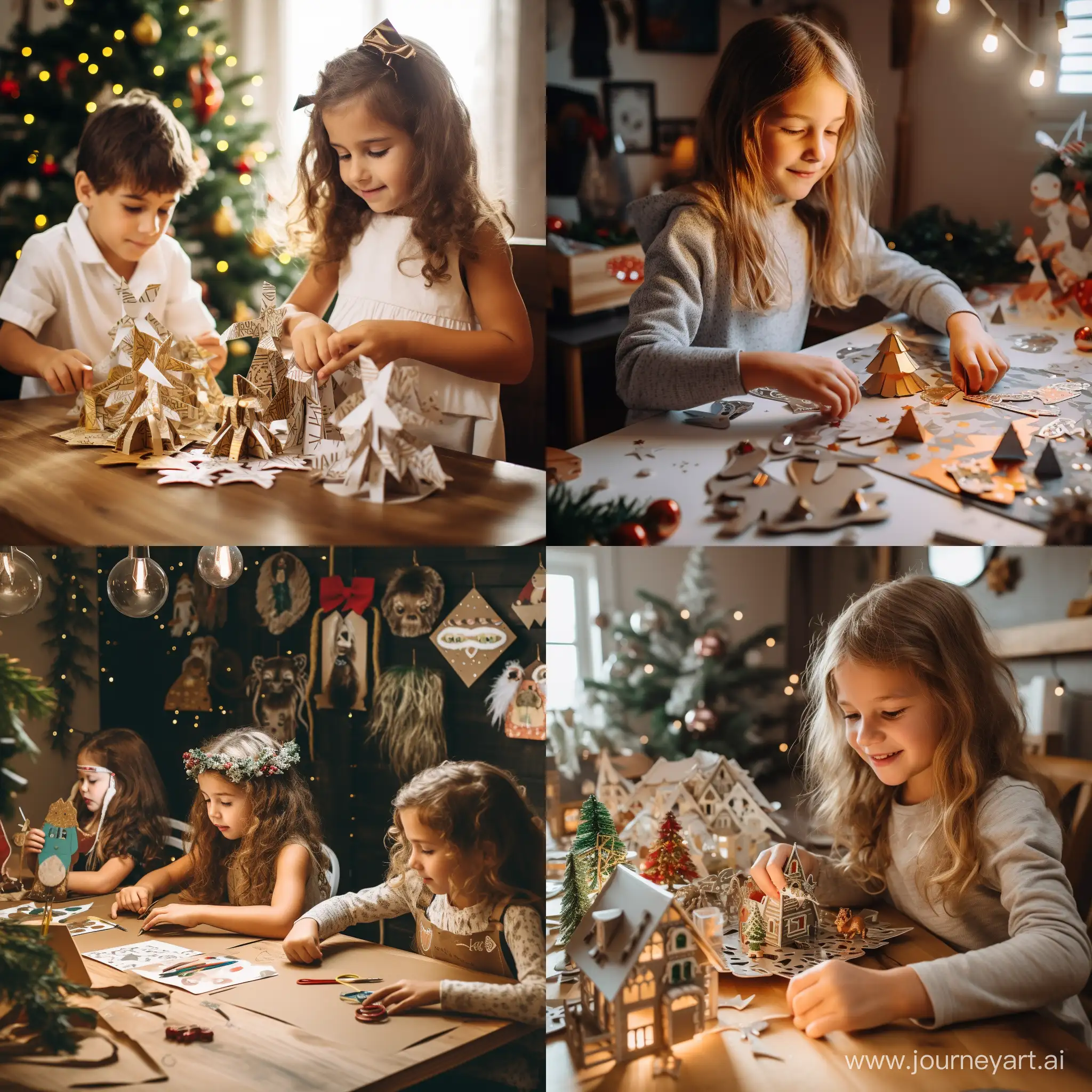 Festive-Christmas-Craft-Children-Creating-Holiday-Art