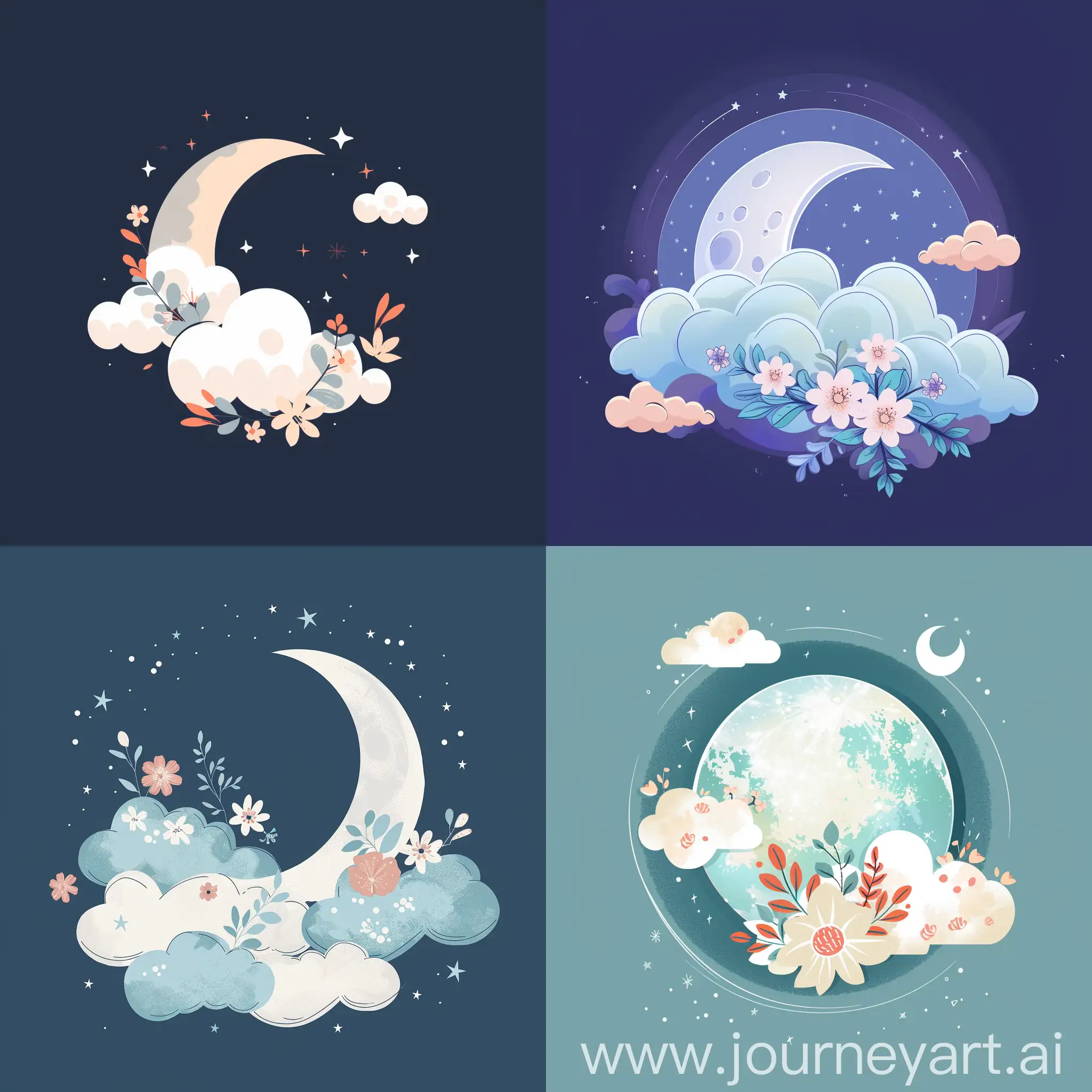 Moonlit-Night-with-Floral-Elements-and-Simple-Logo