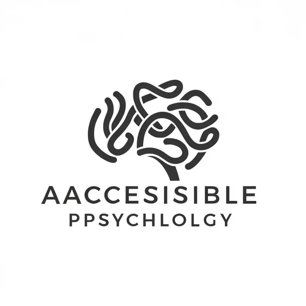 a logo design,with the text 'Accessible psychology', main symbol:psyhoology,Minimalistic,clear background