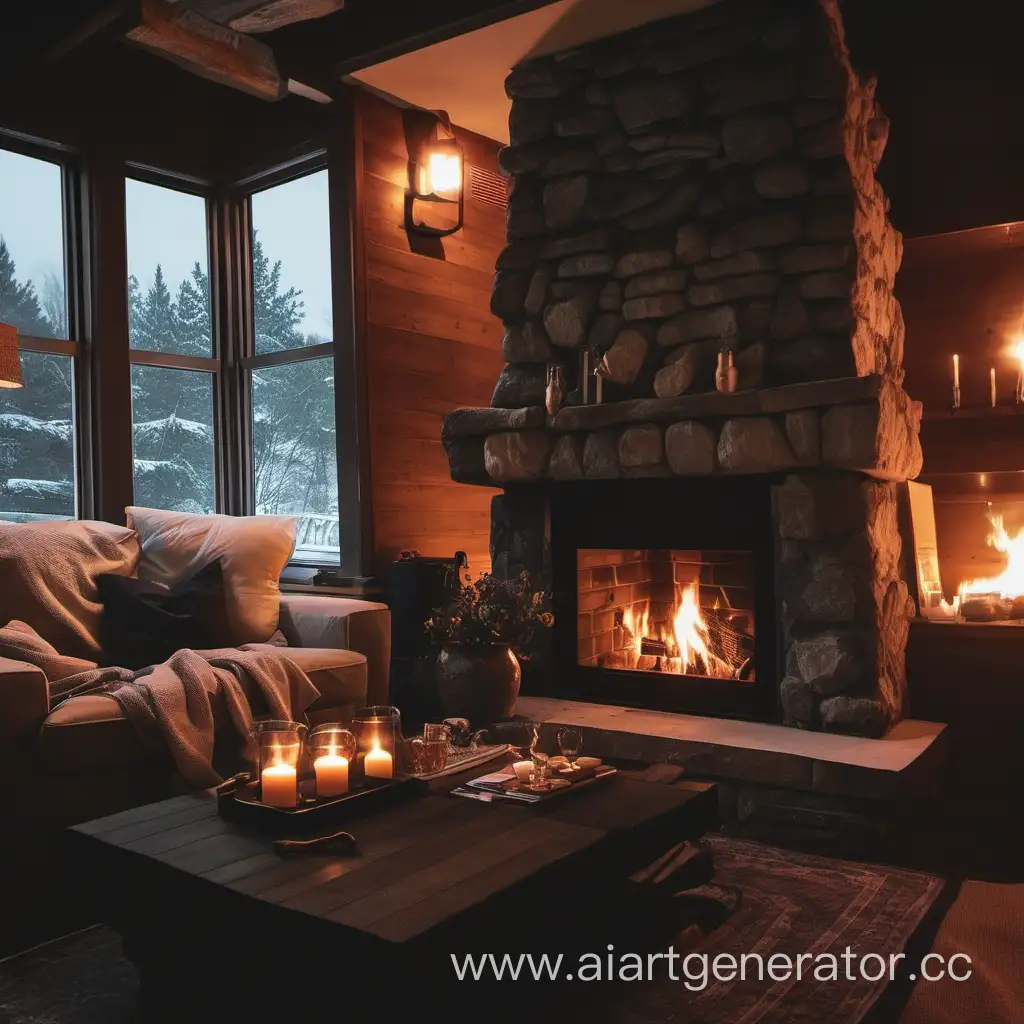 Cozy-Room-Fireplace-Scene-Warm-Ambiance-with-Hearth-and-Home-Comforts