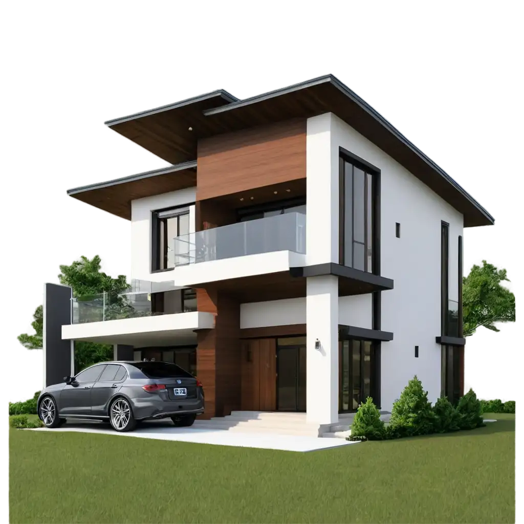 Modern-House-Design-in-HighResolution-PNG-Capturing-Architectural-Elegance-and-Functionality