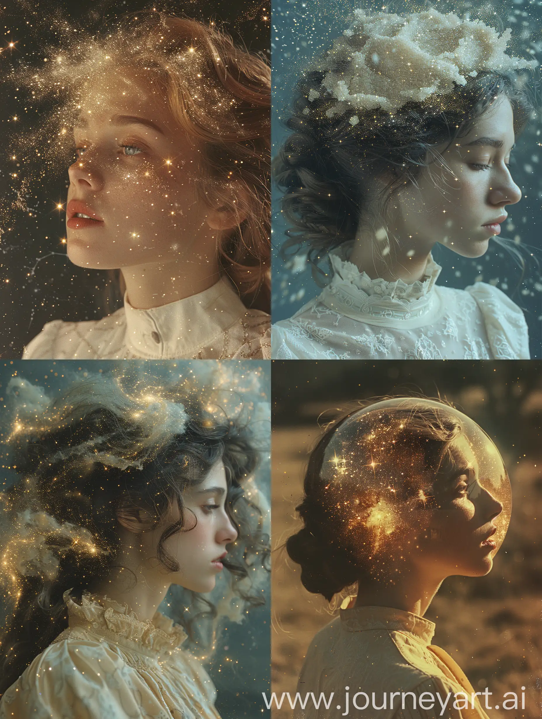 Starry-Enchantment-A-Womans-Ethereal-Embrace-Amid-Cosmic-Desolation