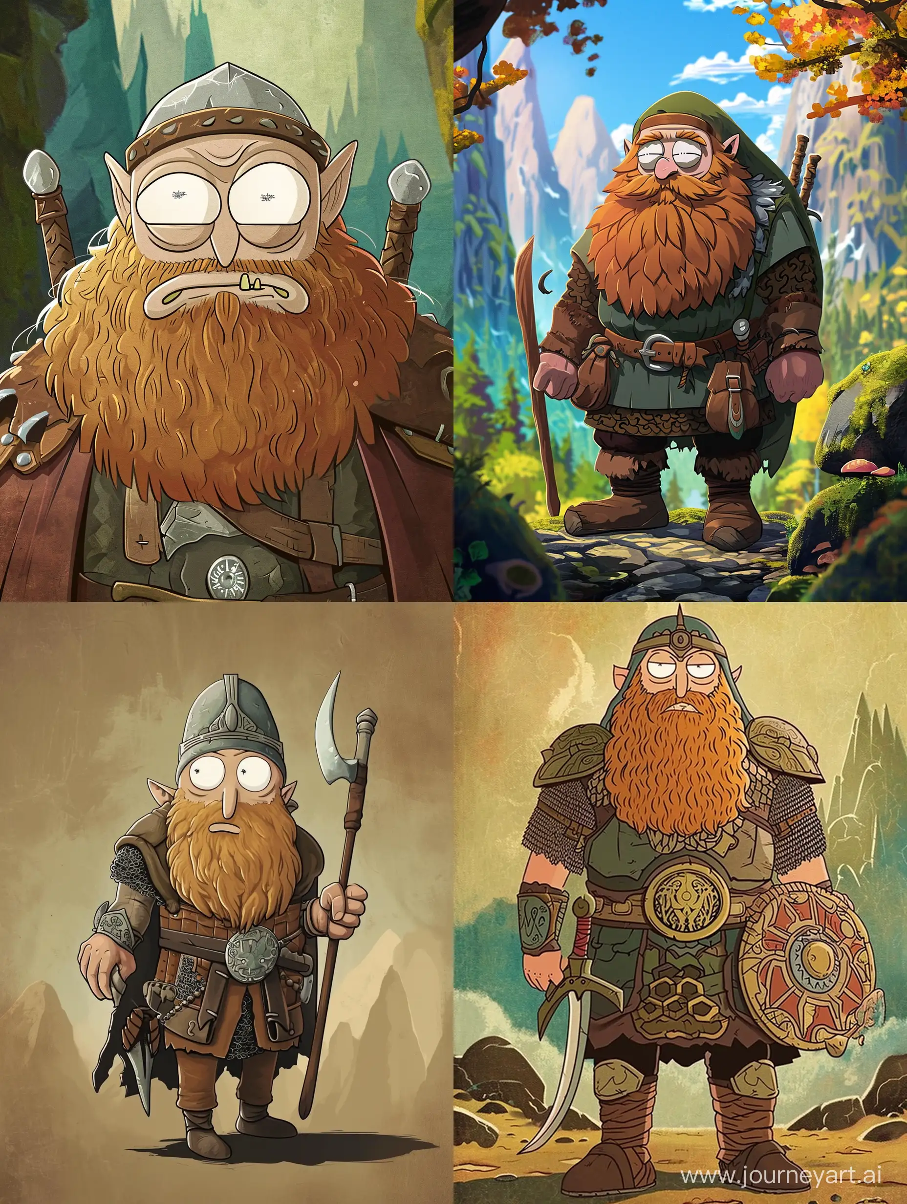 Gimli-Lord-of-the-Rings-in-Rick-and-Morty-Style