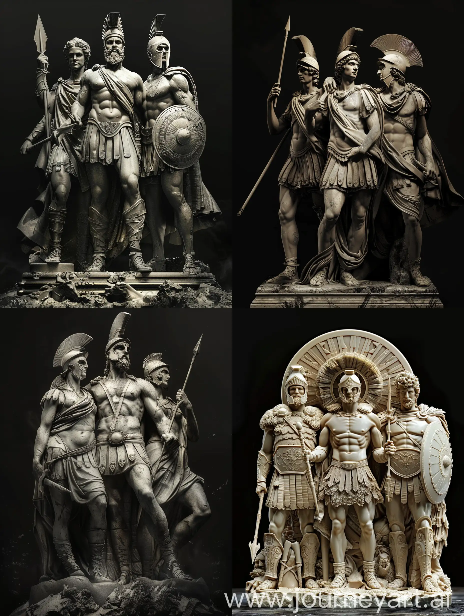 Heroic-Trio-Hector-Andromache-and-Astyanax-in-Statue-Form