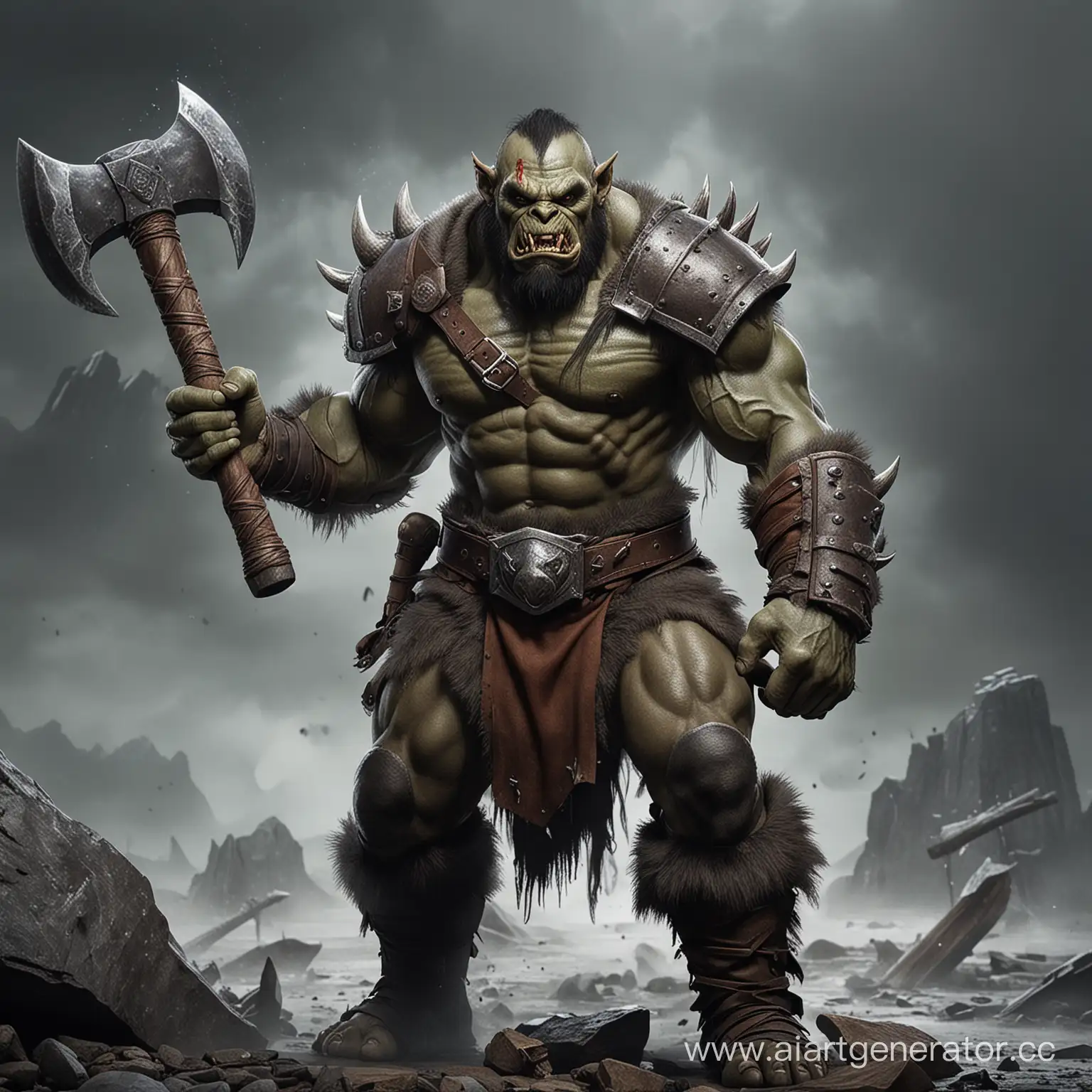 Fierce-Orc-Warrior-Wielding-a-Mighty-Axe