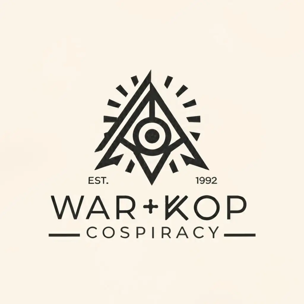 a logo design,with the text "warkop conspiracy", main symbol:illuminati,Minimalistic,be used in Restaurant industry,clear background
