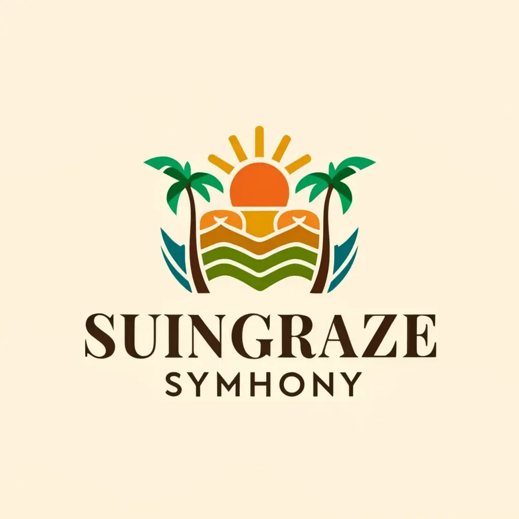 a logo design,with the text "SUNGRAZE SYMPHONY", main symbol:RESORTS,Moderate,clear background