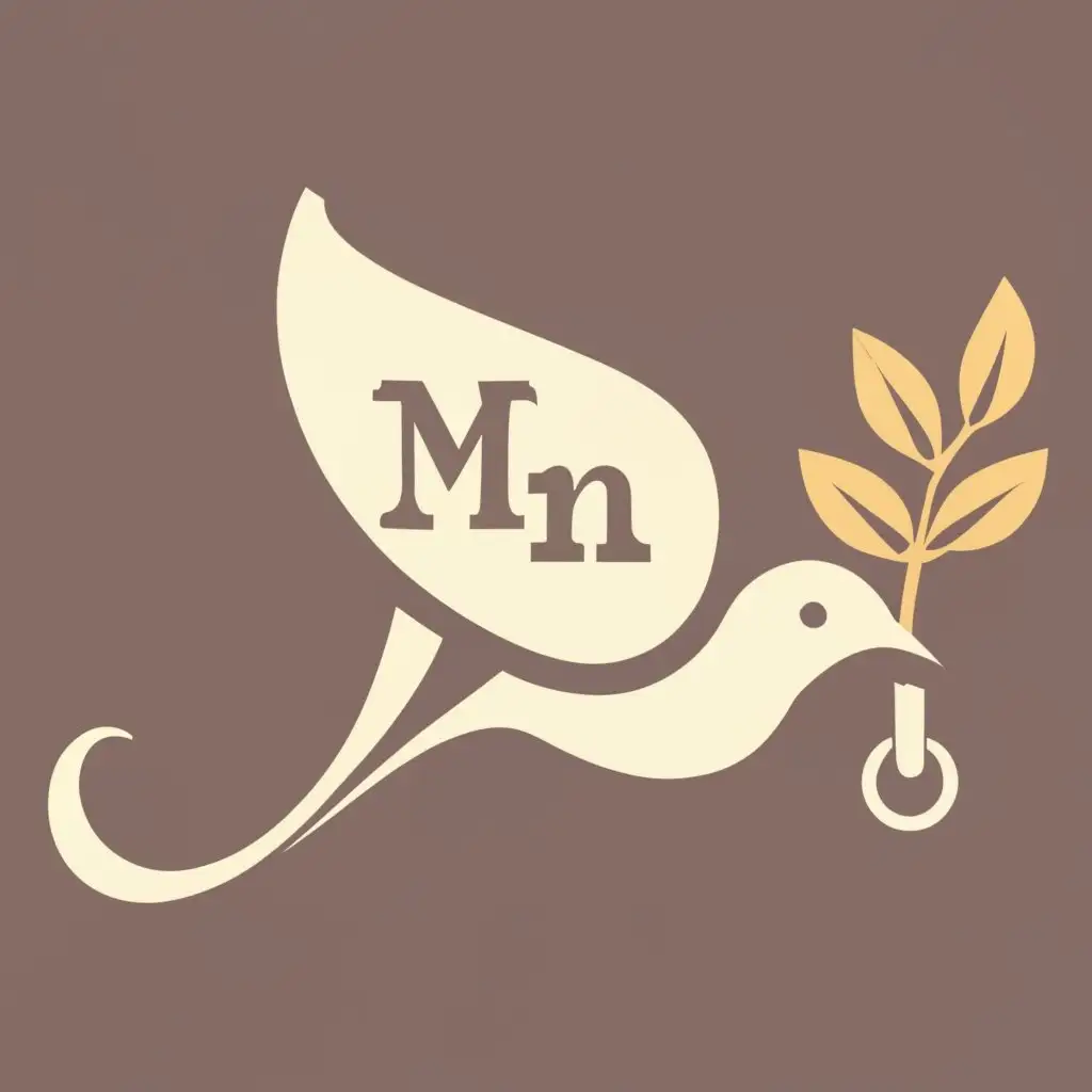logo, Dove and Ring Fusion:

    A delicate fusion of a wedding ring and a dove, signifying love taking flight in marriages and the peaceful release of the spirit in funerals., with the text "MN Celebrant", typography, be used in Events industry