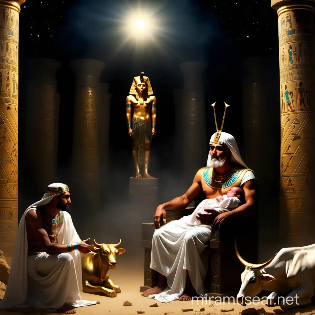 Divine Judgment God Striking the Firstborn in Egypt at Midnight
