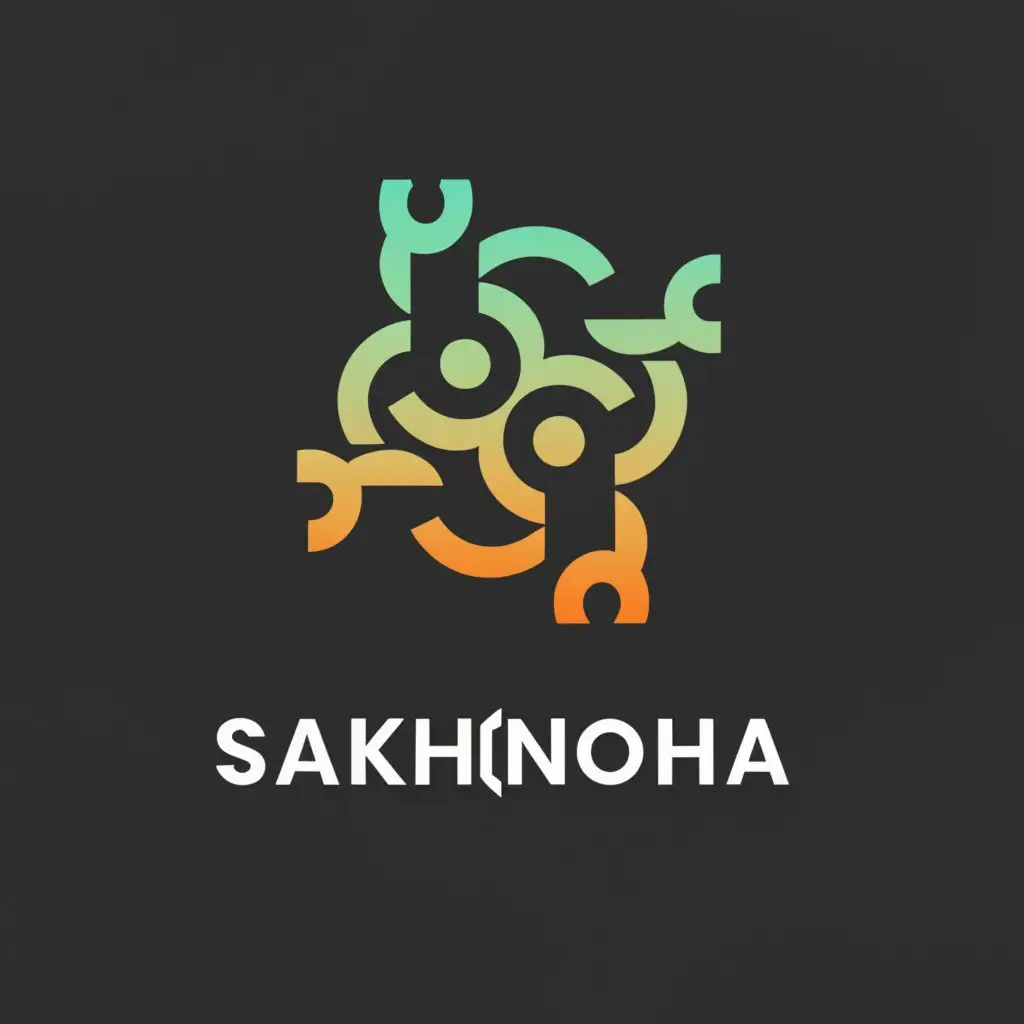 a logo design,with the text "sakhnoha", main symbol:random products,Minimalistic,clear background