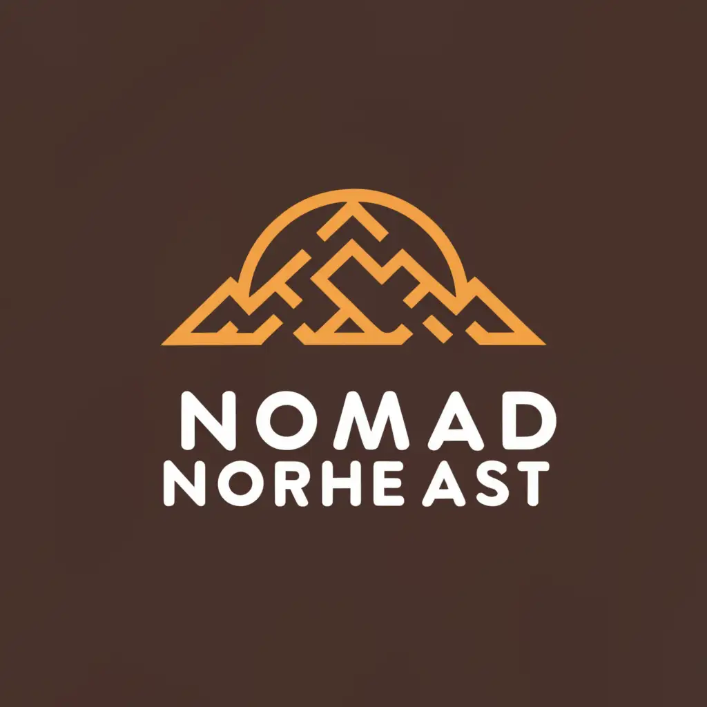 a logo design,with the text 'nomad northeast', main symbol:hills,Minimalistic,be used in Travel industry,clear background