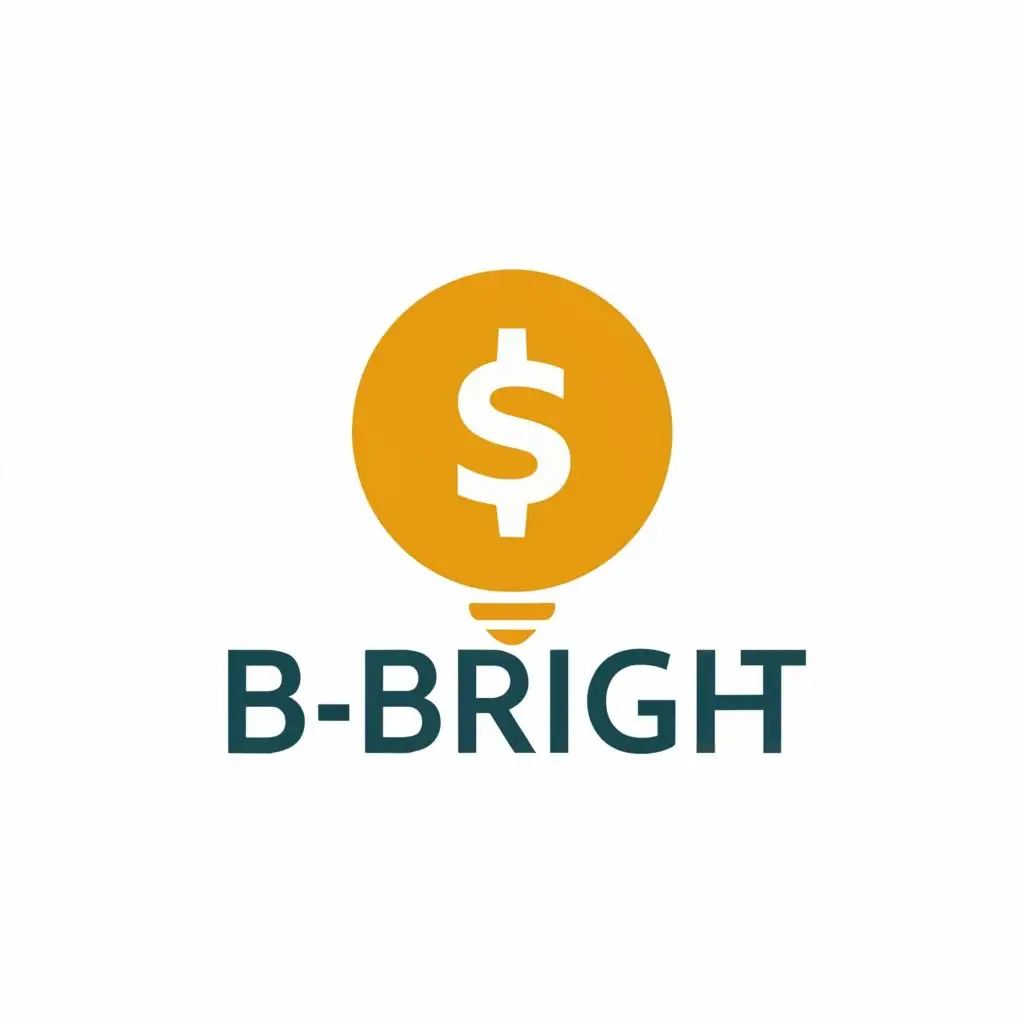 a logo design,with the text "B-bright", main symbol:bulbs with dollar,Moderate,clear background