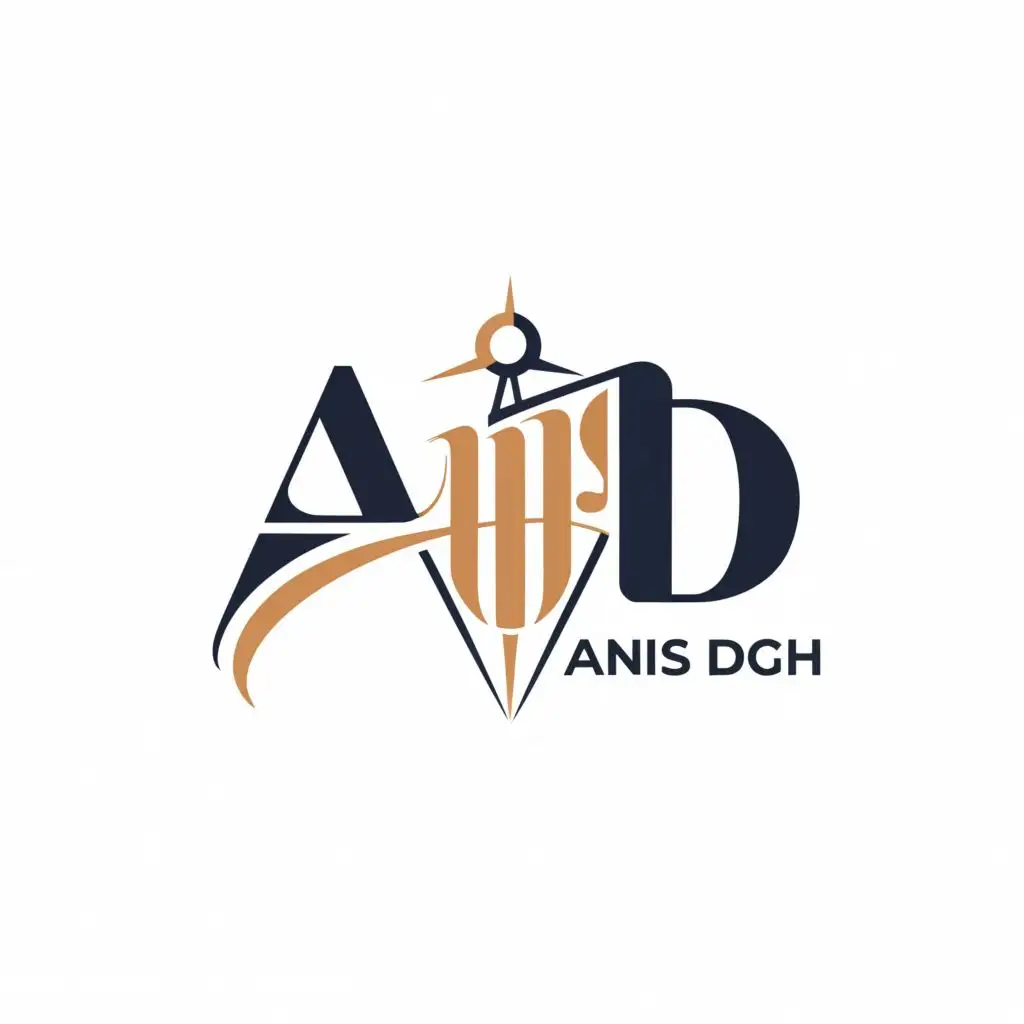 a logo design,with the text "anis dgh", main symbol:A_D,Moderate,be used in Travel industry,clear background
