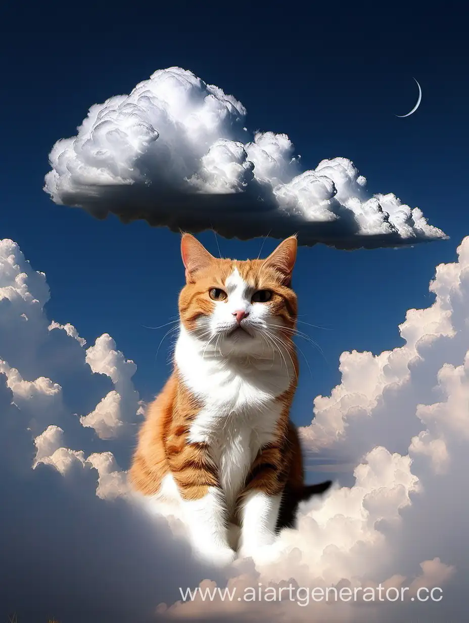 Облака становятся котом