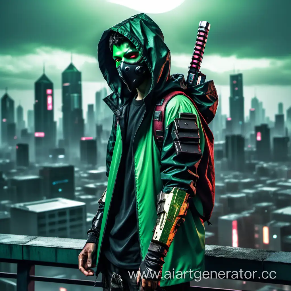 Cyberpunk-Protagonist-with-Glowing-Red-Eye-and-Katana-Scabbards