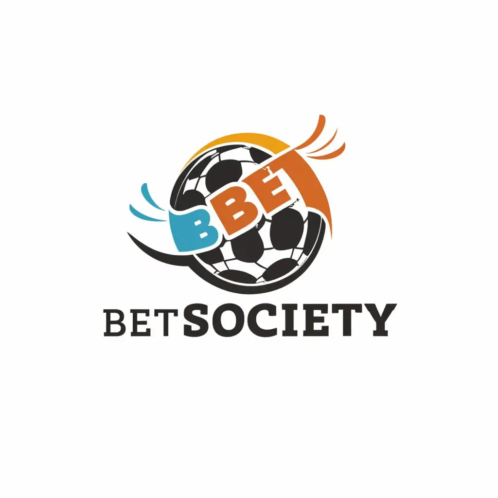 a logo design,with the text "BET SOCIETY", main symbol:FUTBOL SOCCER,Moderate,be used in Sports Fitness industry,clear background