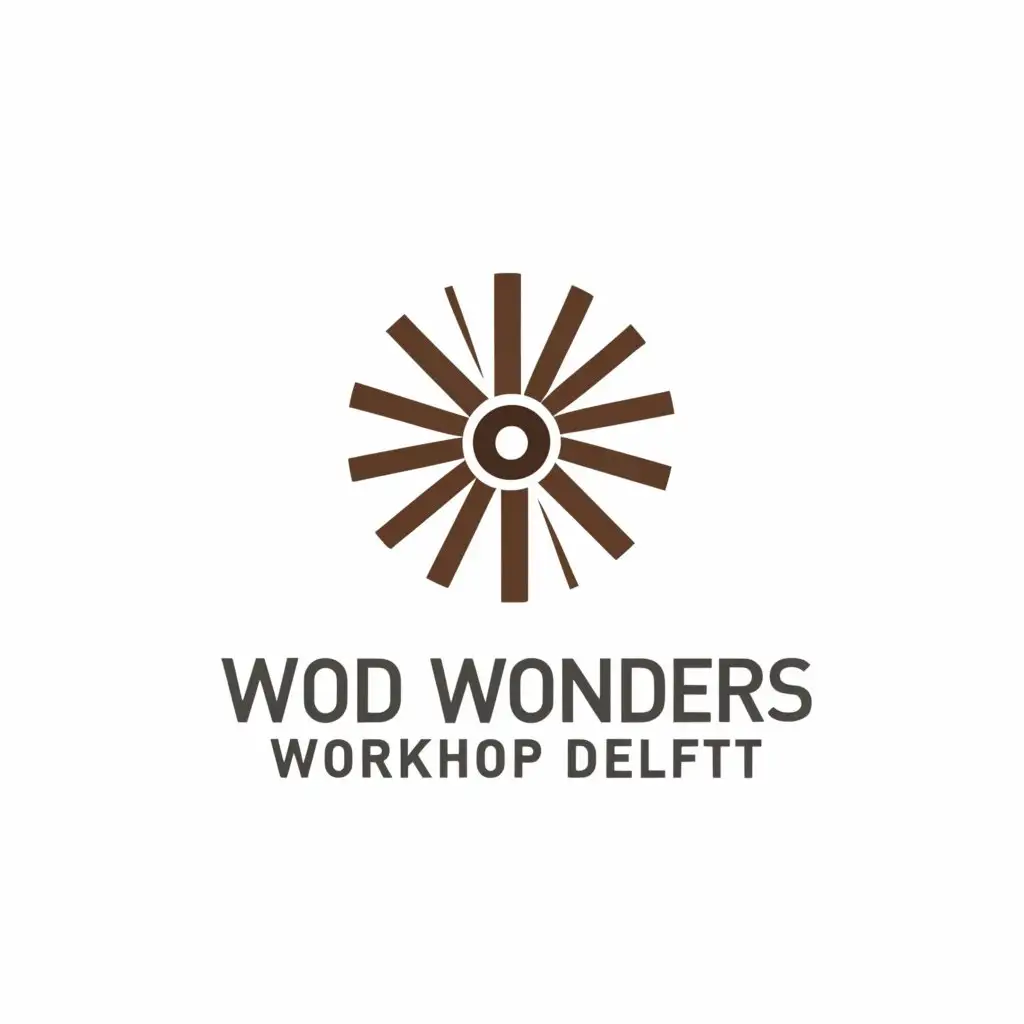 a logo design,with the text "Wood wonders workshop Delft", main symbol:wood,Moderate,clear background