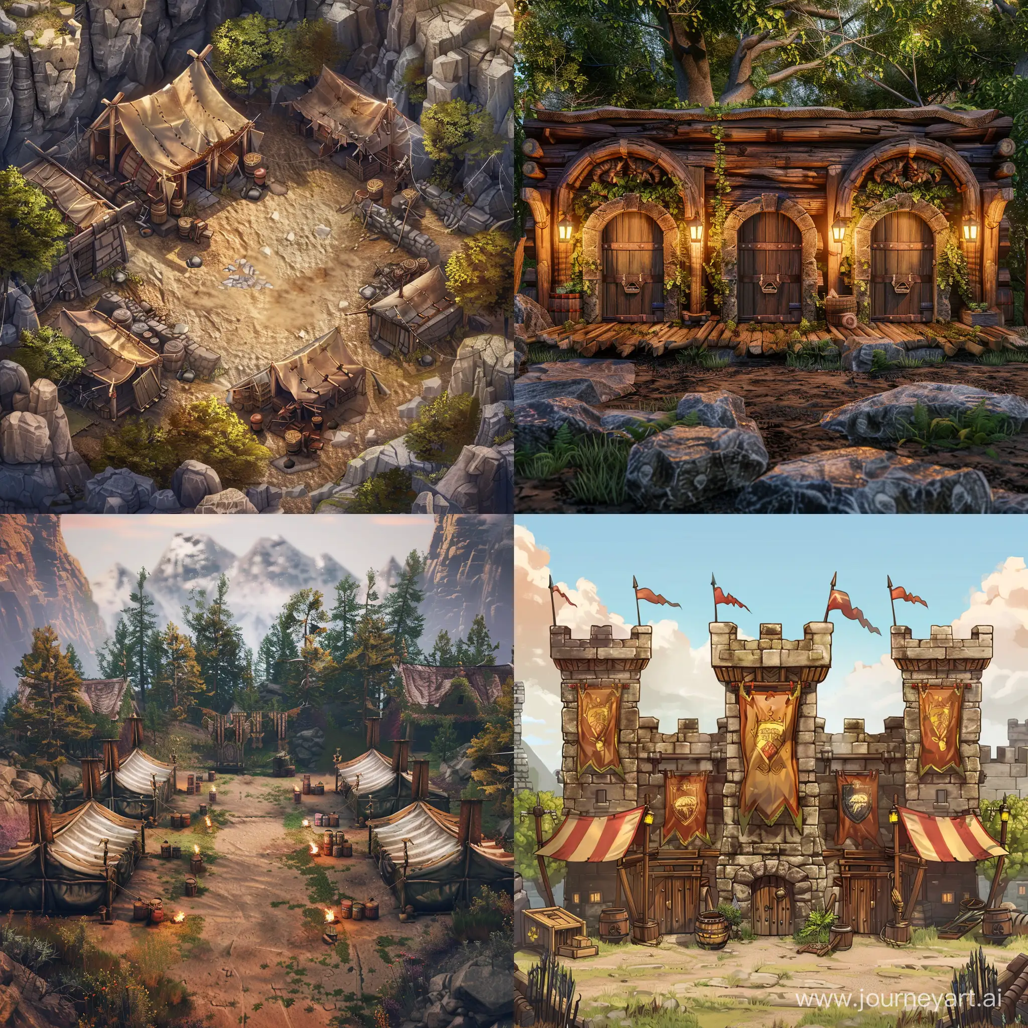 Fantasy-Mercenary-Camp-with-Four-Slots