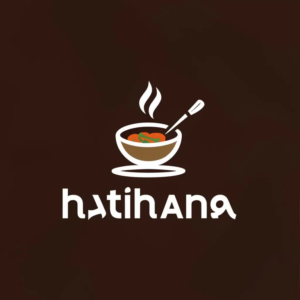 a logo design,with the text "Hatikhana", main symbol:food,Moderate,be used in Restaurant industry,clear background
