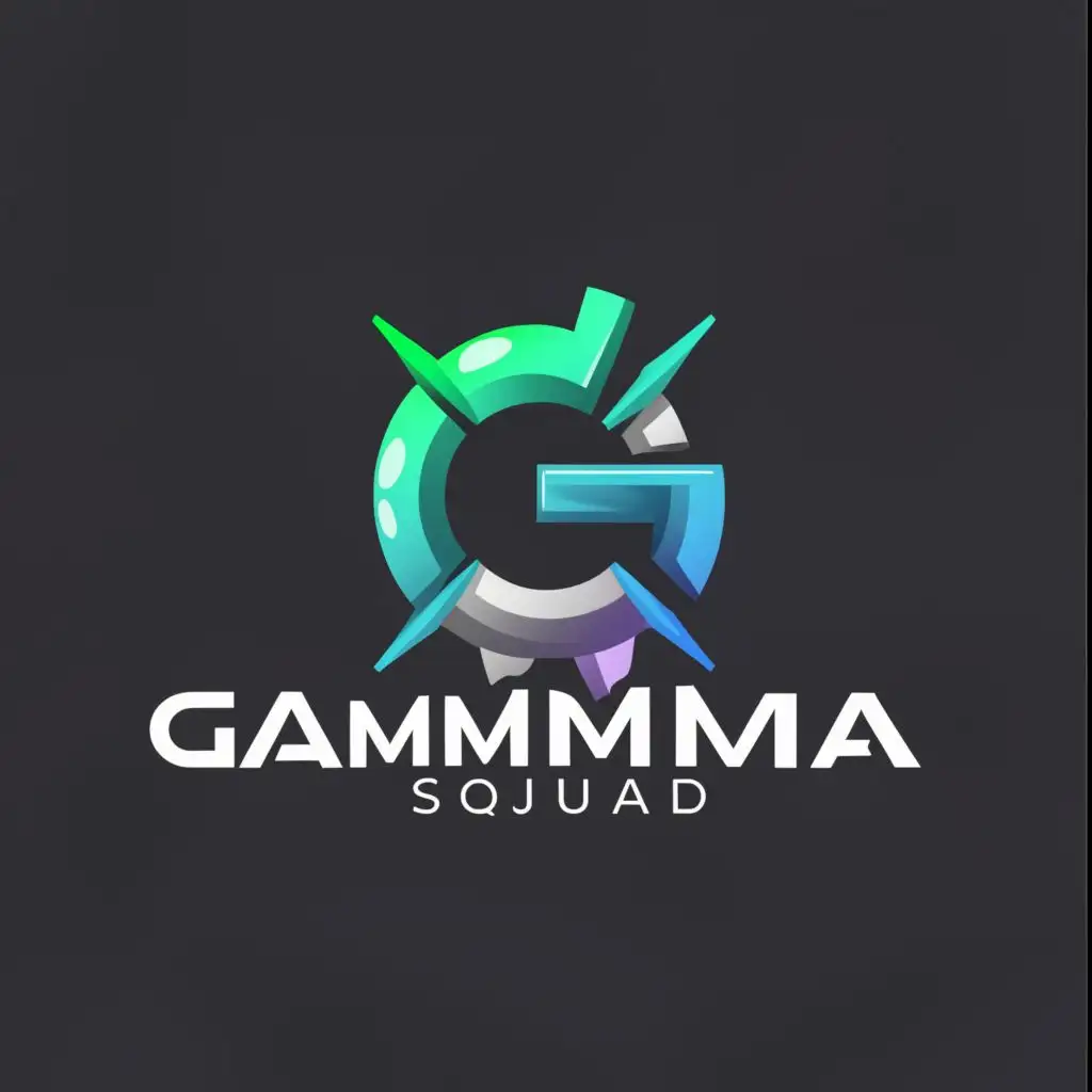 a logo design,with the text "Gamma squad", main symbol:G,Moderate,clear background
