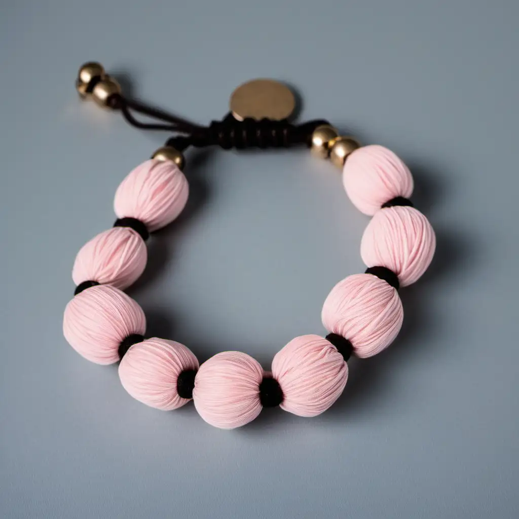 BRACELET, COTON ROSE
