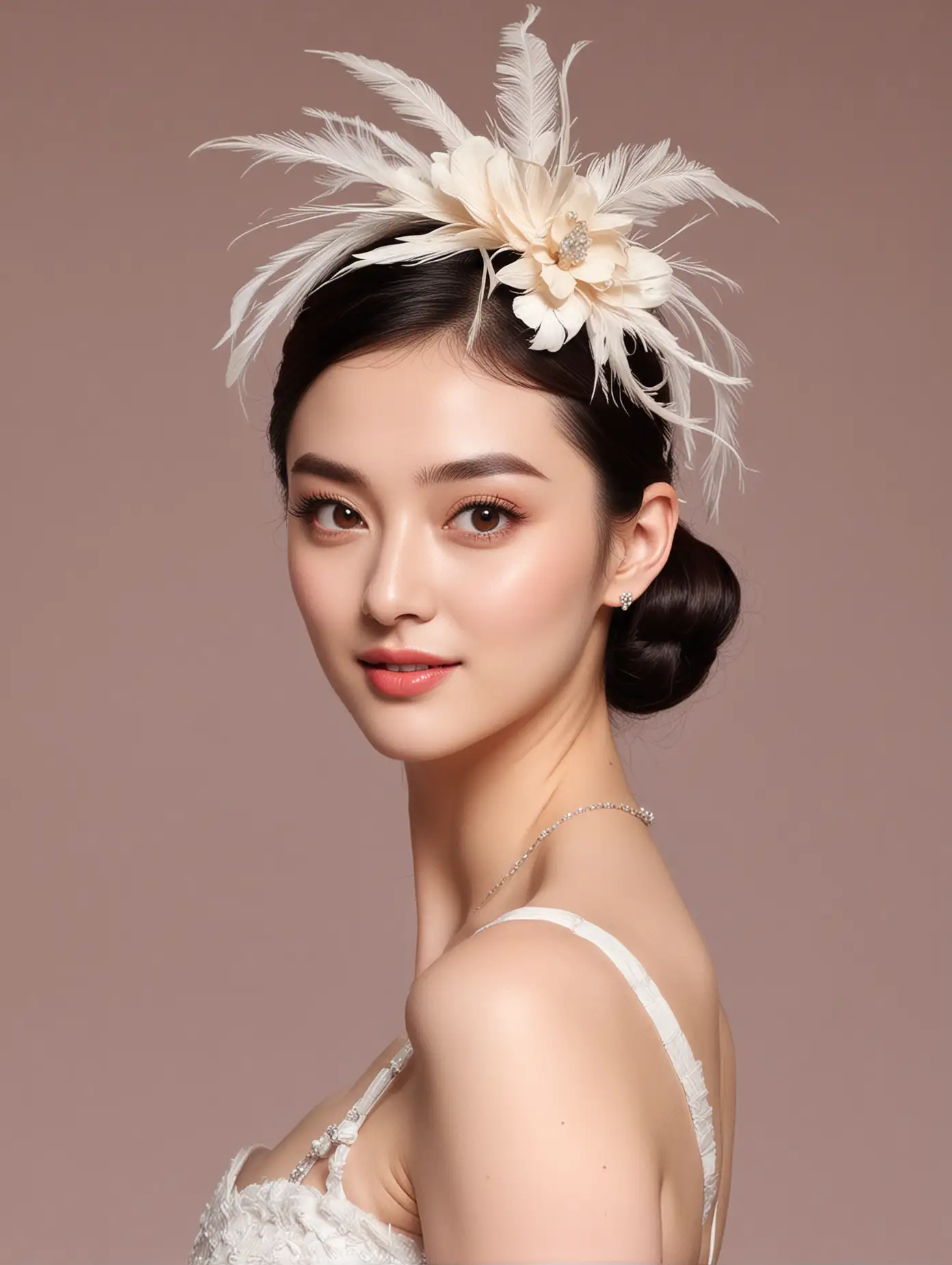 Elegant Jing Tian Fascinator Hat for Sophisticated Events