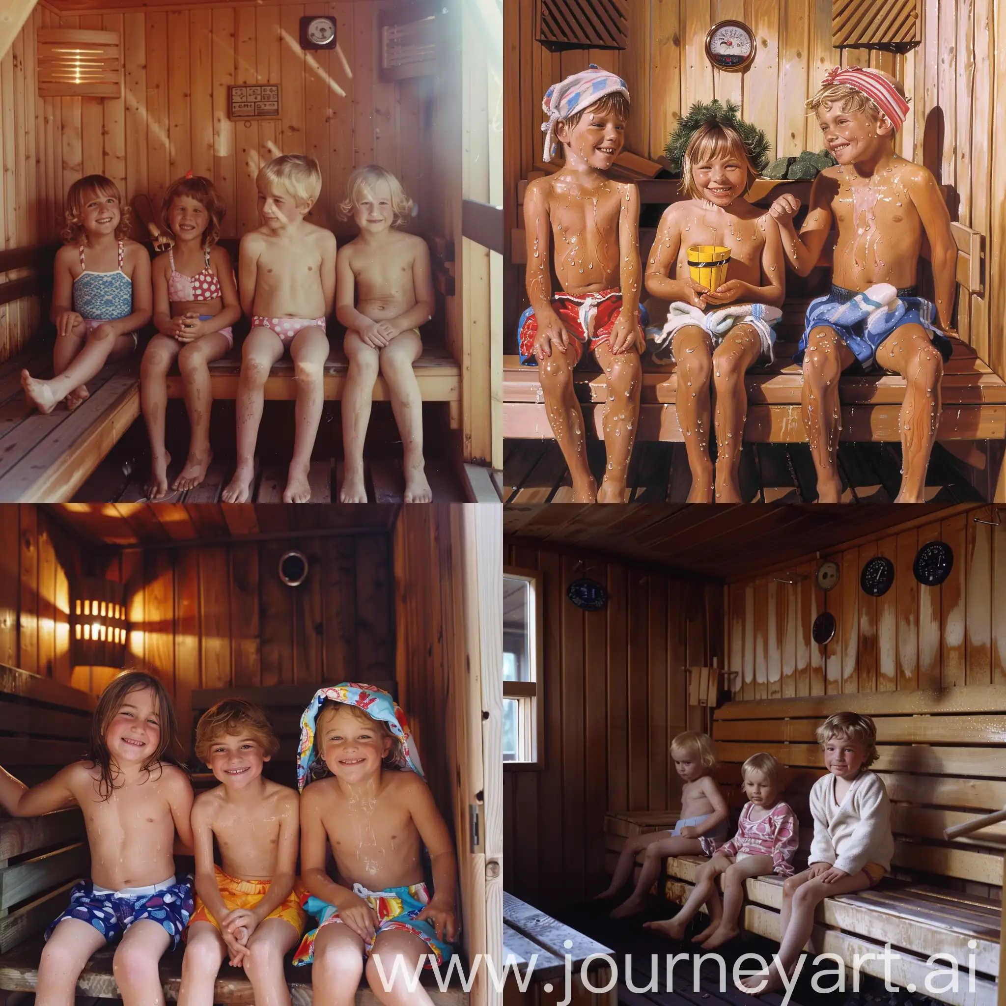 Playful-Kids-Enjoying-Sauna-Time-Together