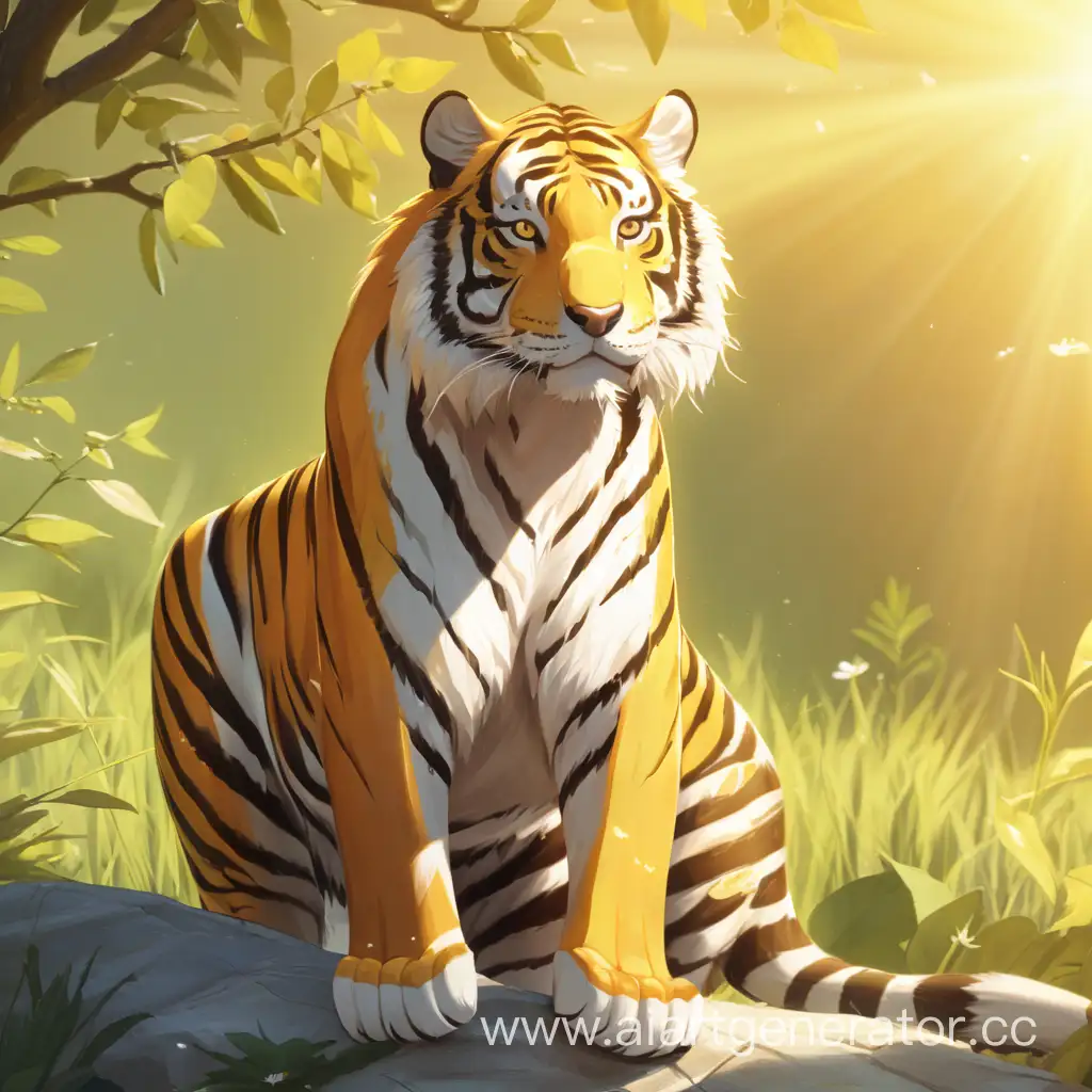 Vibrant-Tiger-Basking-in-Sunlight