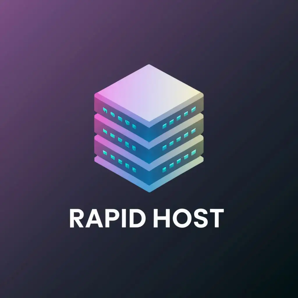 a logo design,with the text "Rapid host", main symbol:a vps server,Moderate,clear background