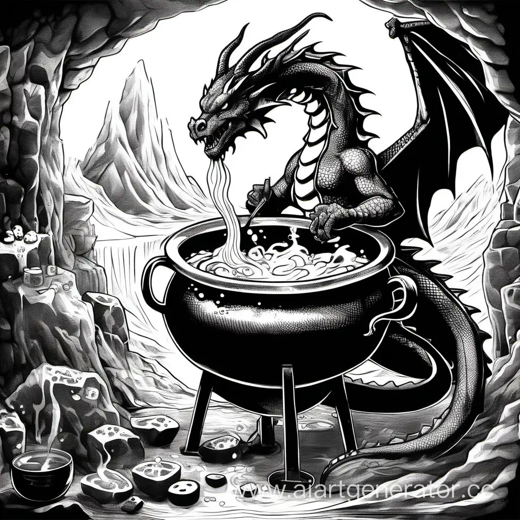 Dragon-Brewing-Potion-in-Large-Cauldron