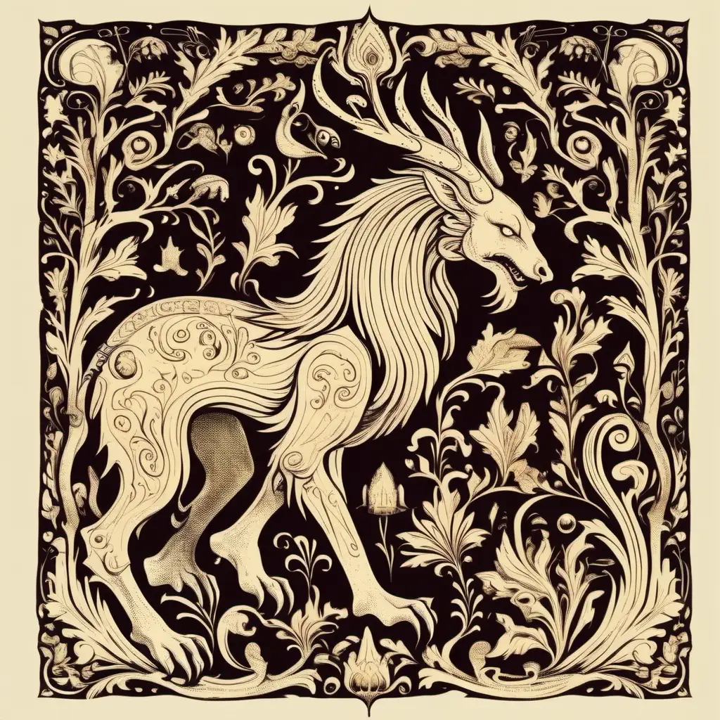 Medieval Swedish Folklore Mythical Fairytale Creature Art