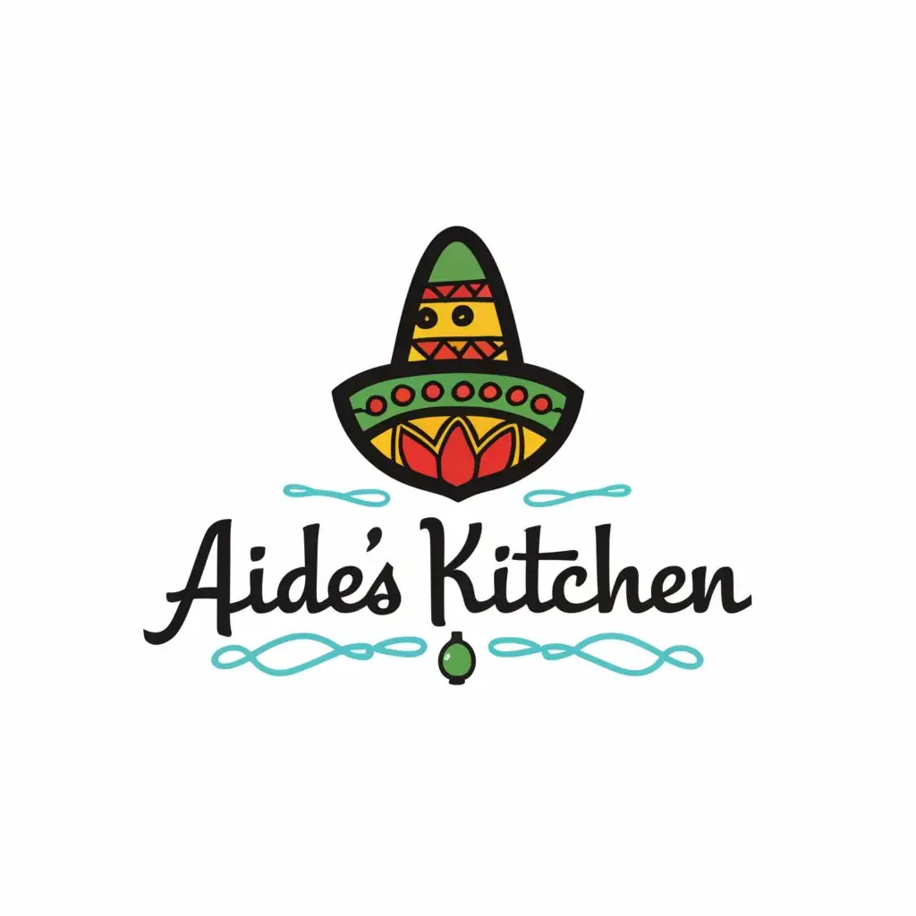 a logo design,with the text "Aide's Kitchen", main symbol:Authentic Mexican Food,Moderate,clear background