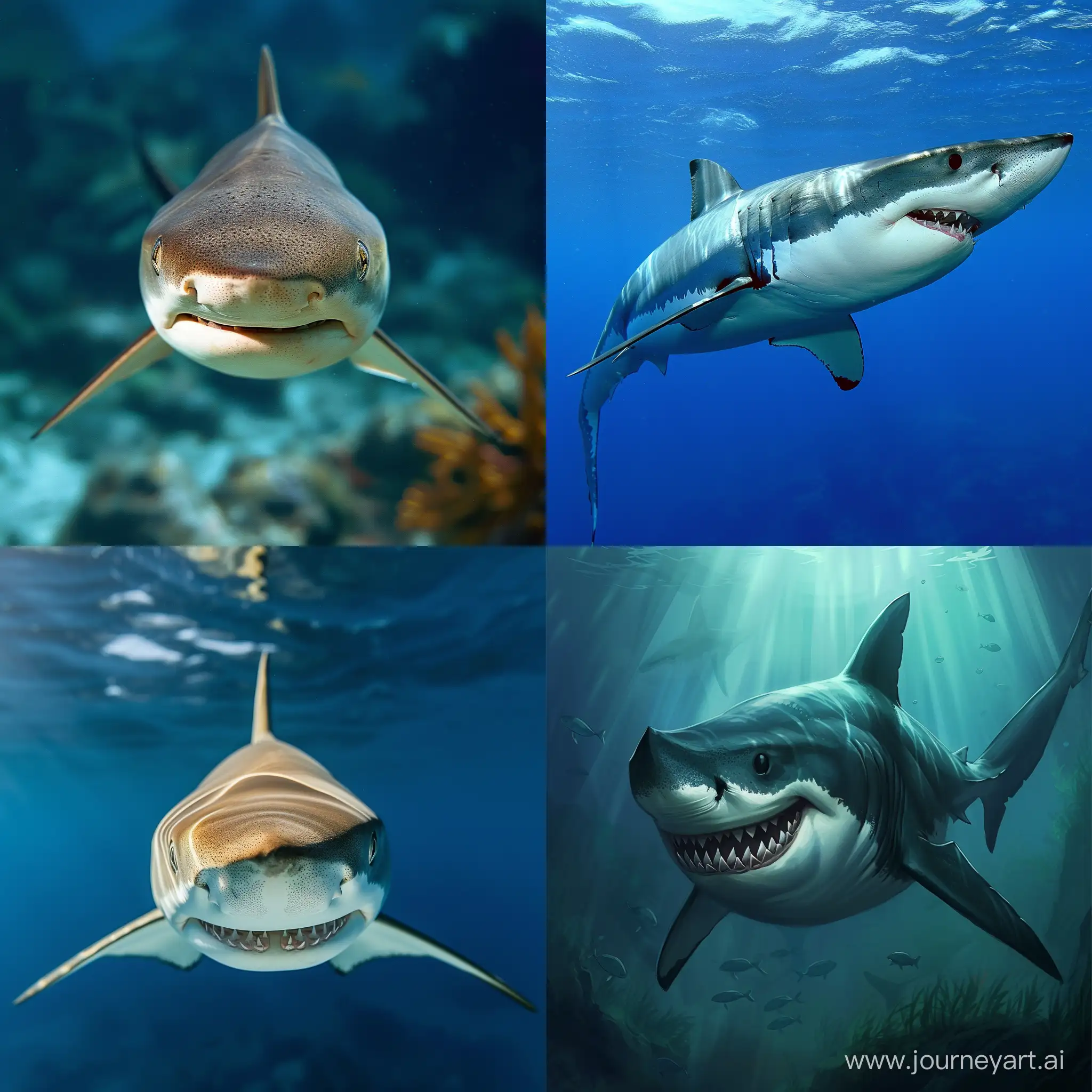 Stylish-Shark-Clip-Art-Elegant-Shark-Illustration-on-White-Background