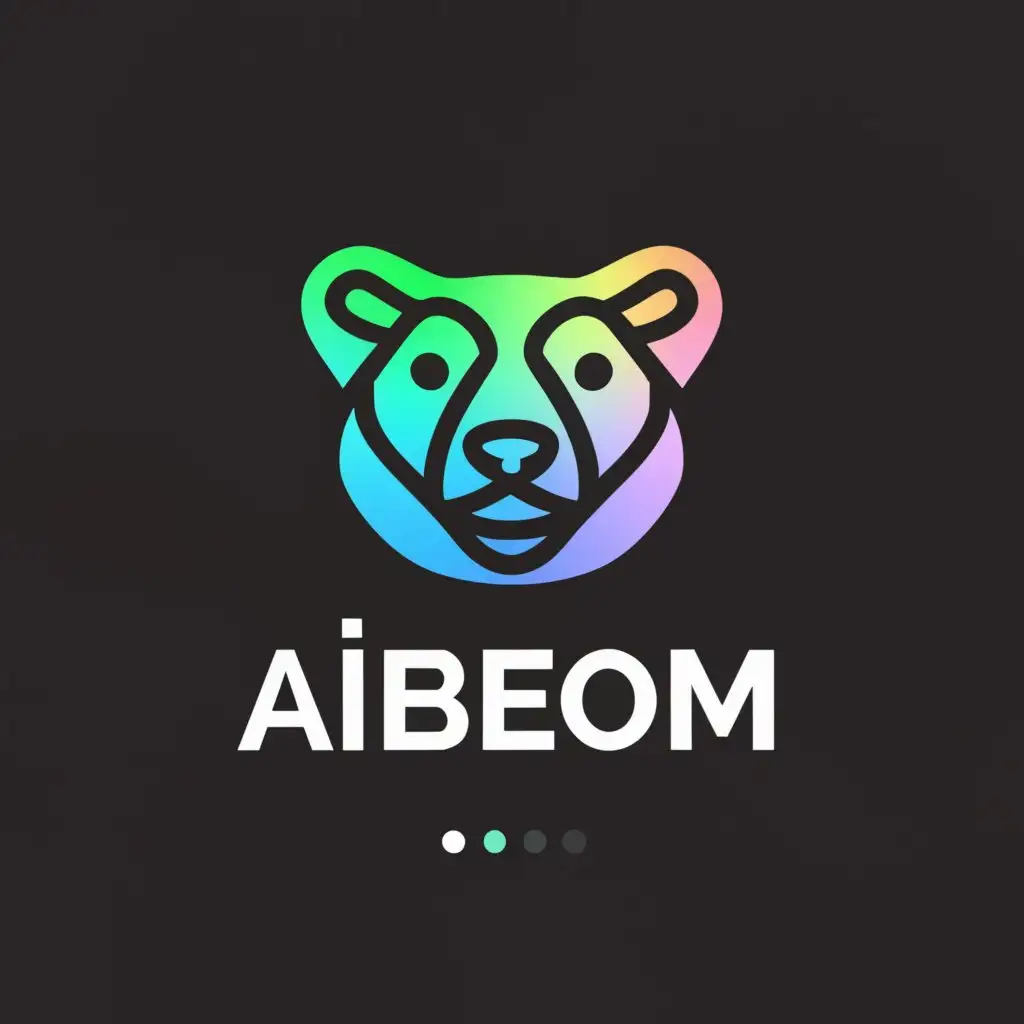 a logo design,with the text "AIBeOm", main symbol:ourson,Moderate,clear background