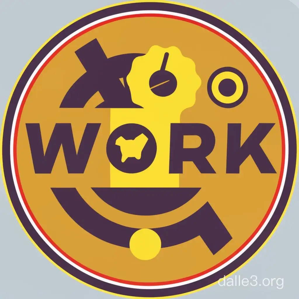 Minimalist Round Logo Proletarian Work Theme | Dalle3 AI