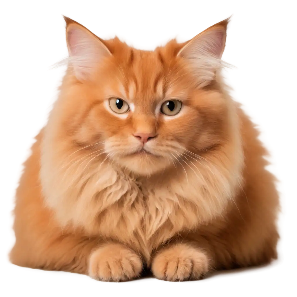 red fluffy cat