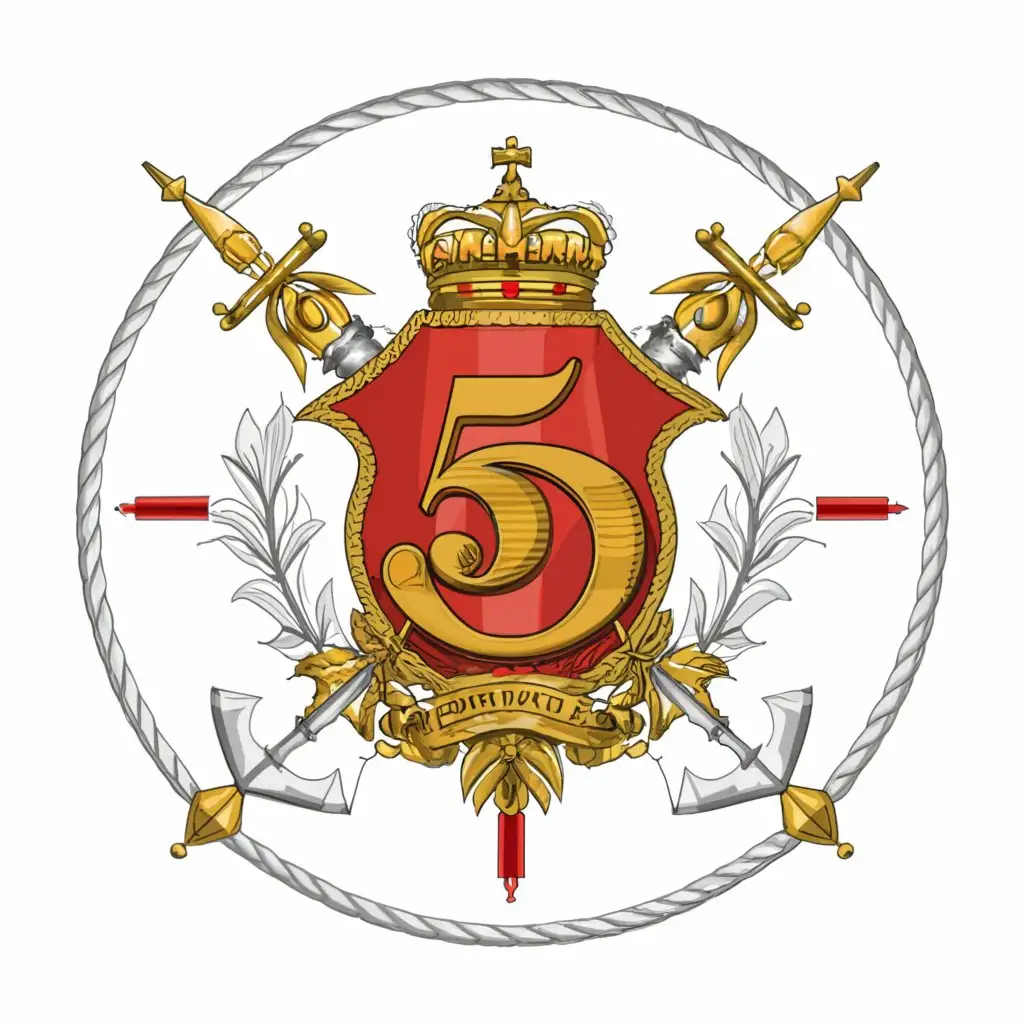 LOGO-Design-for-5th-Classical-Military-Regiment-Emblem-on-Clear-Background