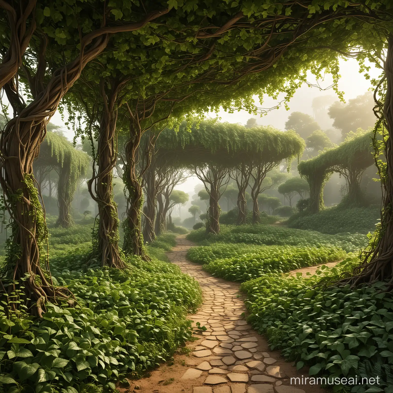 scenery entirely made up of vines