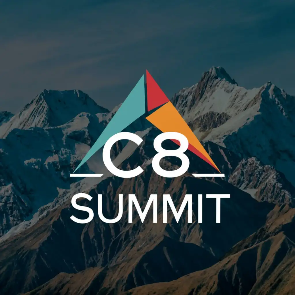 a logo design,with the text 'C8 Summit', main symbol:mountain peak,Moderate, clear background, simple, modern
