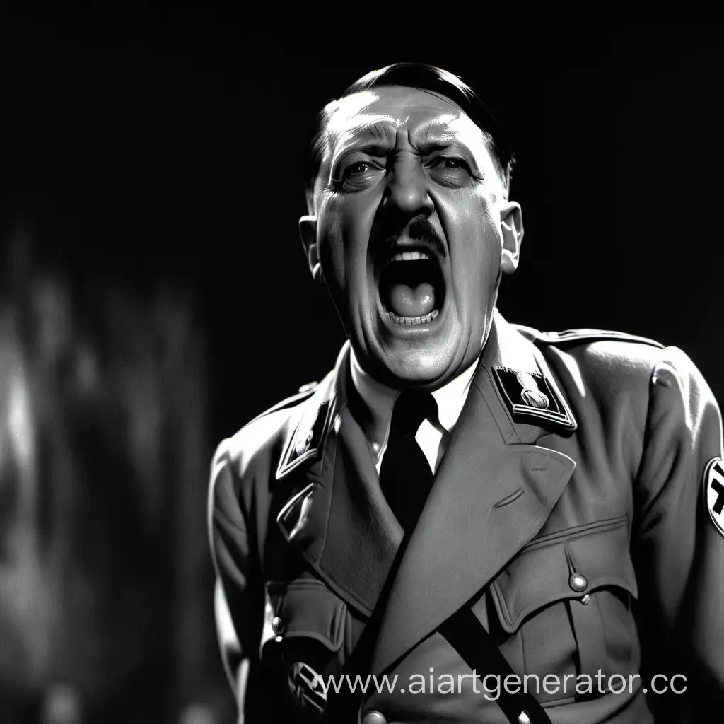 Гитлер кричит от страха