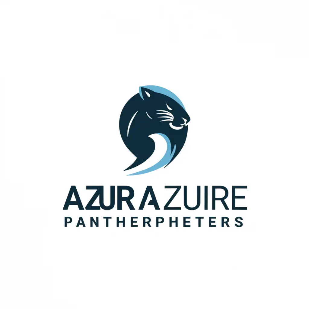 a logo design,with the text "Azure panthers", main symbol:fun run for nature,Minimalistic,be used in Sports Fitness industry,clear background
