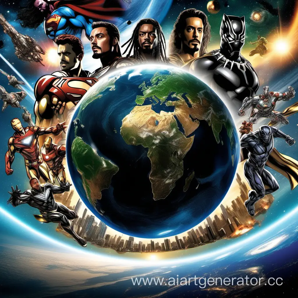 Celestial-Showdown-Superheroes-and-Villains-Unite-Above-Earth